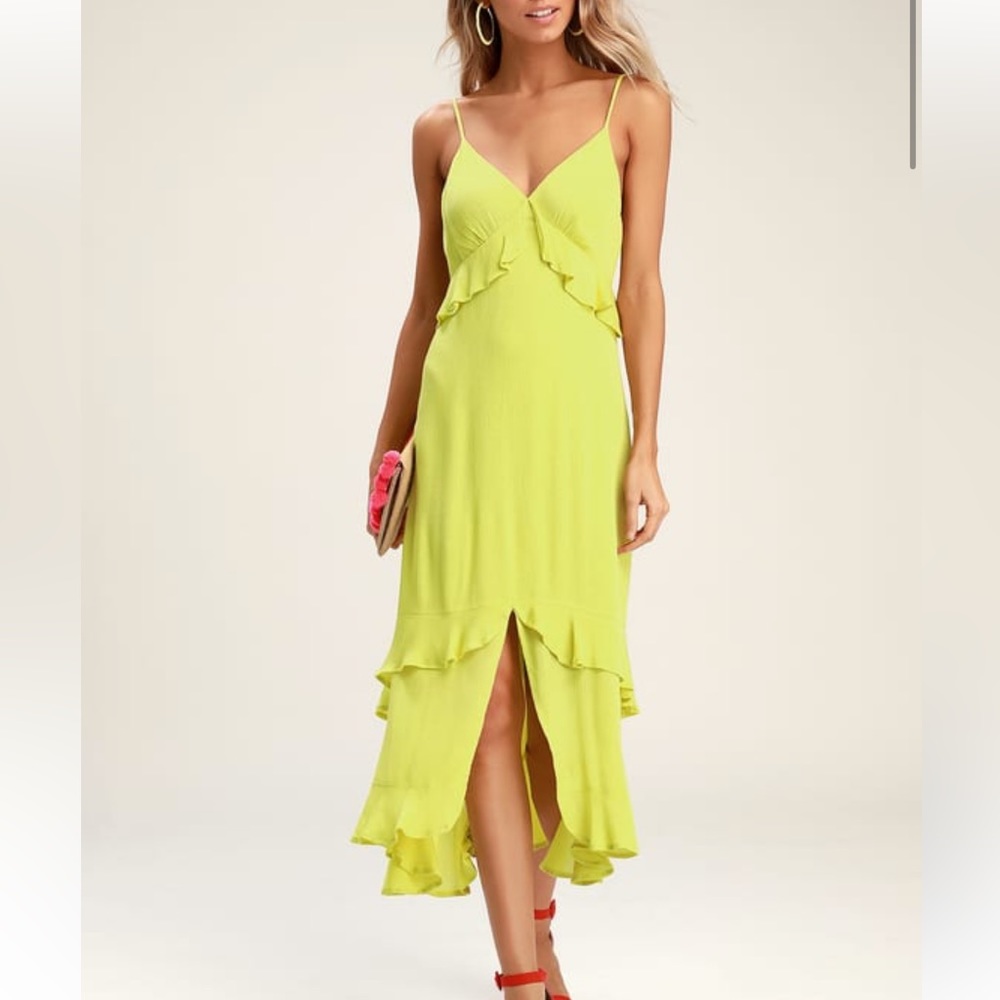 Lulus island Time Lime Dress